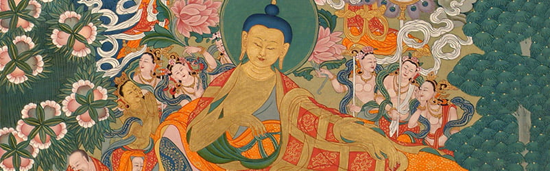 Detail of a painting Buddha
