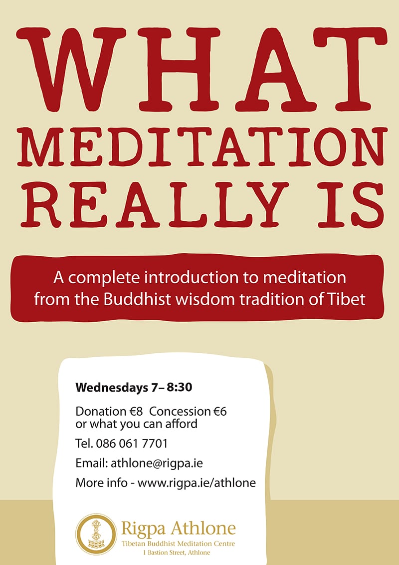 What Meditation Really Is poster with date